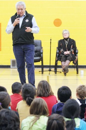 Roy and Judy at Wetaskiwin school